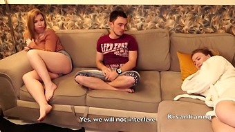 Amateur Threesome With Russian Babe And Blowjob