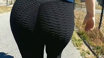 Big Ass Mom Gets A Wedgie In Public