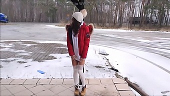 Horny Girl Has An Intense Orgasm While Walking Down The Road